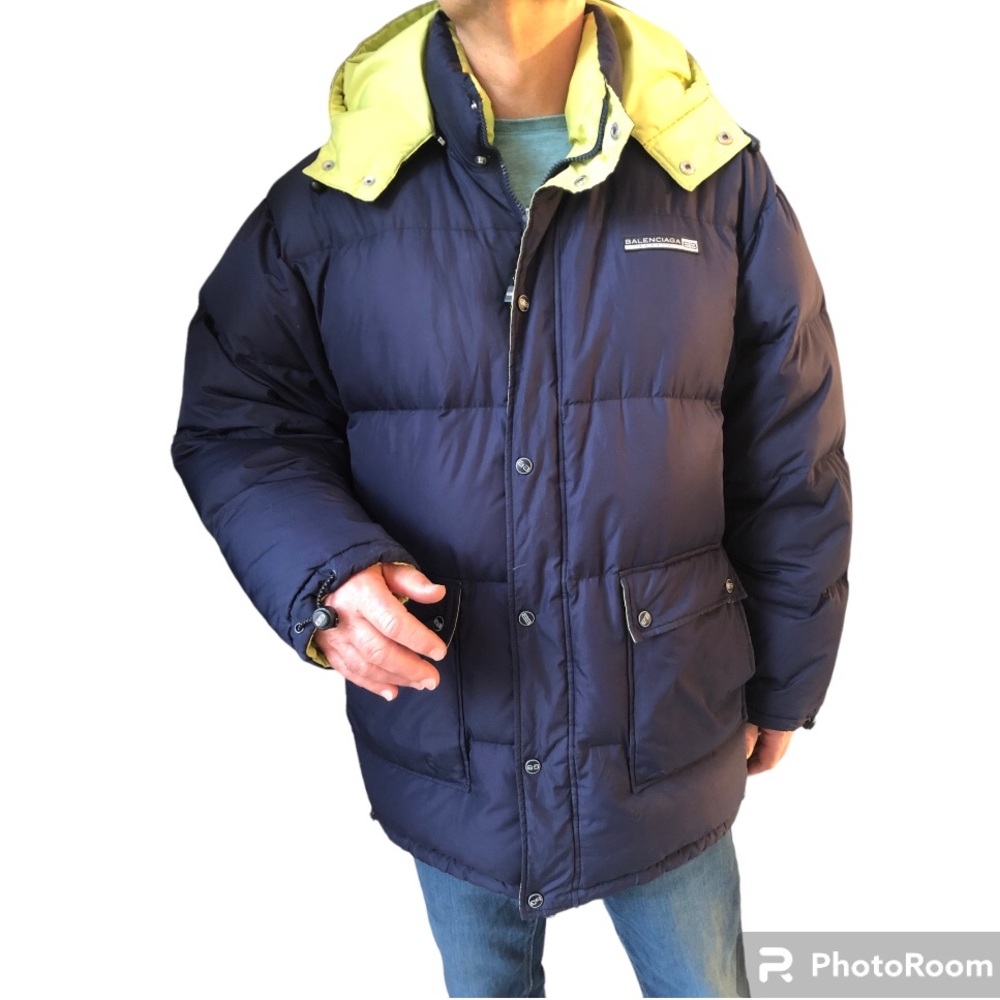 Balenciaga Puffer, Mens Down Ski Jacket Sz L, w/removable hood